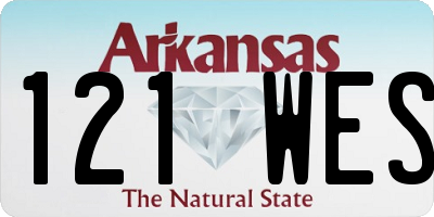 AR license plate 121WES