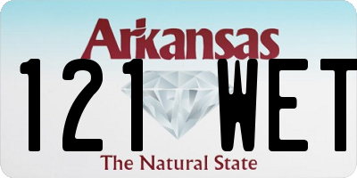 AR license plate 121WET