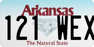 AR license plate 121WEX