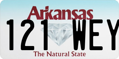 AR license plate 121WEY