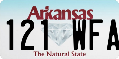 AR license plate 121WFA
