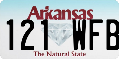 AR license plate 121WFB