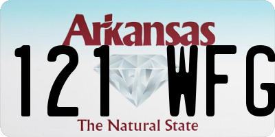 AR license plate 121WFG