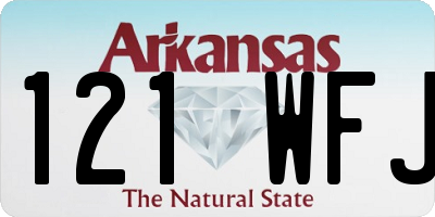 AR license plate 121WFJ