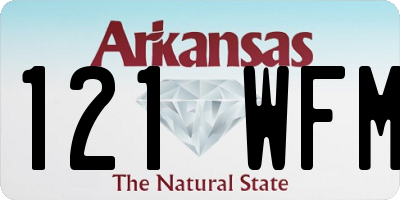 AR license plate 121WFM