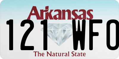 AR license plate 121WFO