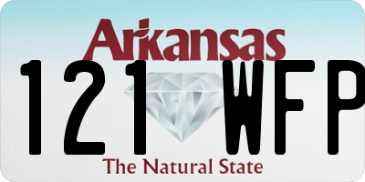 AR license plate 121WFP