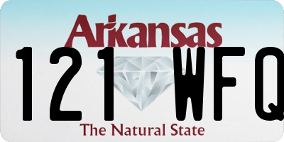 AR license plate 121WFQ