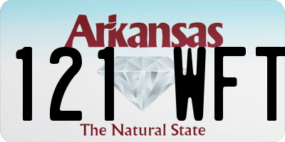 AR license plate 121WFT