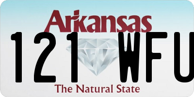 AR license plate 121WFU
