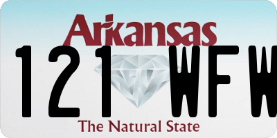 AR license plate 121WFW