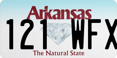 AR license plate 121WFX