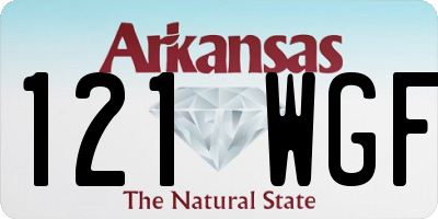 AR license plate 121WGF