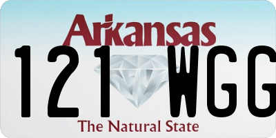 AR license plate 121WGG