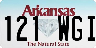 AR license plate 121WGI