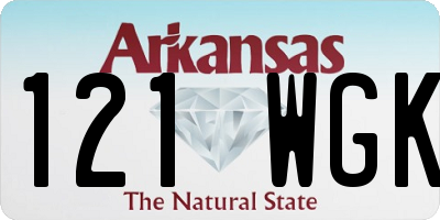 AR license plate 121WGK