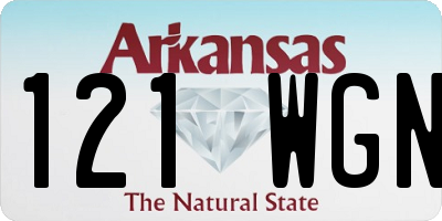 AR license plate 121WGN