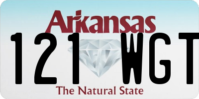 AR license plate 121WGT