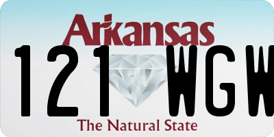 AR license plate 121WGW