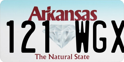 AR license plate 121WGX