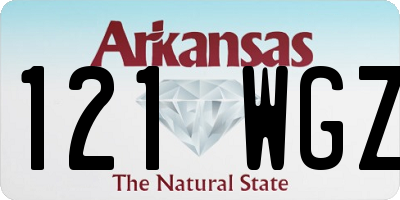 AR license plate 121WGZ