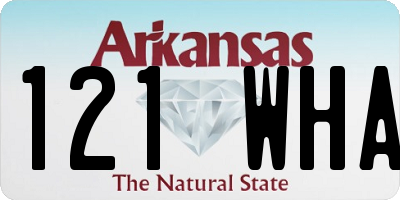 AR license plate 121WHA