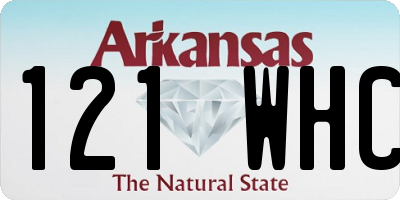 AR license plate 121WHC