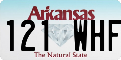 AR license plate 121WHF