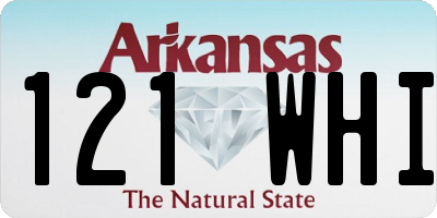 AR license plate 121WHI