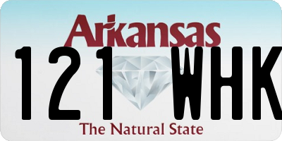AR license plate 121WHK