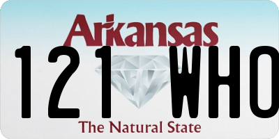 AR license plate 121WHO