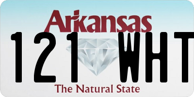 AR license plate 121WHT