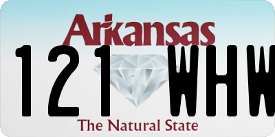AR license plate 121WHW