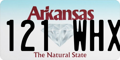 AR license plate 121WHX