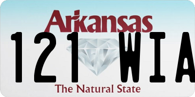 AR license plate 121WIA