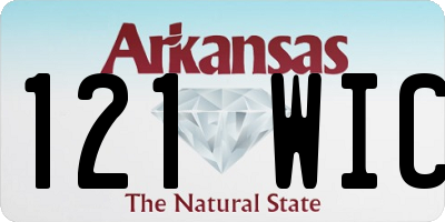 AR license plate 121WIC