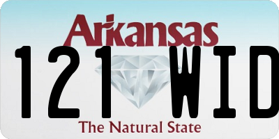 AR license plate 121WID