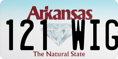 AR license plate 121WIG