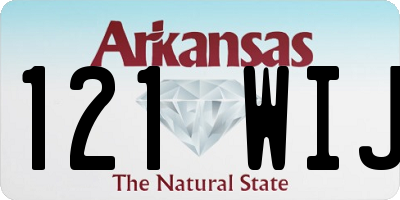 AR license plate 121WIJ