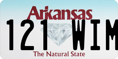 AR license plate 121WIM