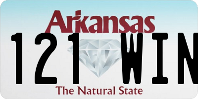 AR license plate 121WIN