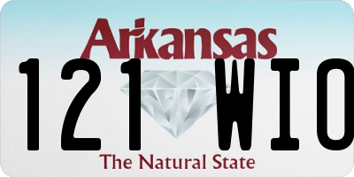 AR license plate 121WIO