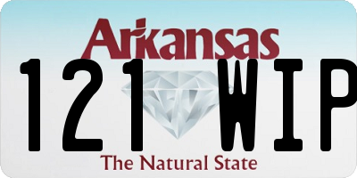 AR license plate 121WIP