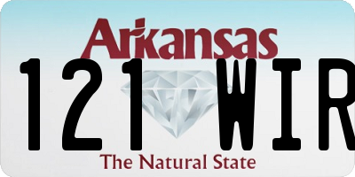 AR license plate 121WIR