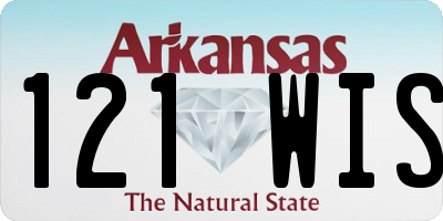 AR license plate 121WIS