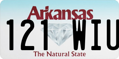 AR license plate 121WIU