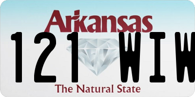 AR license plate 121WIW