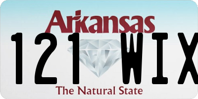 AR license plate 121WIX