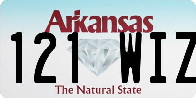 AR license plate 121WIZ