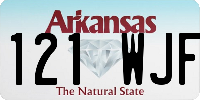 AR license plate 121WJF